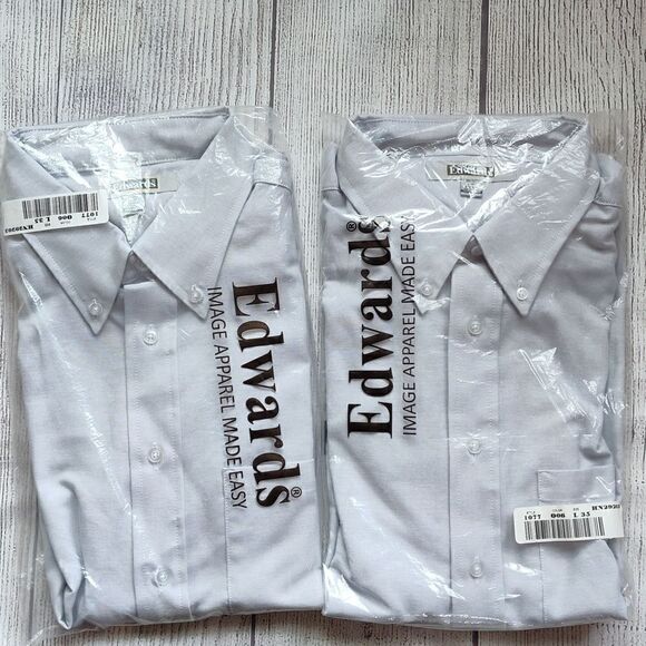 Edwards Men's Easy Care Long Sleeve Oxford Shirt, Style 1077 L35 - Picture 5 of 6